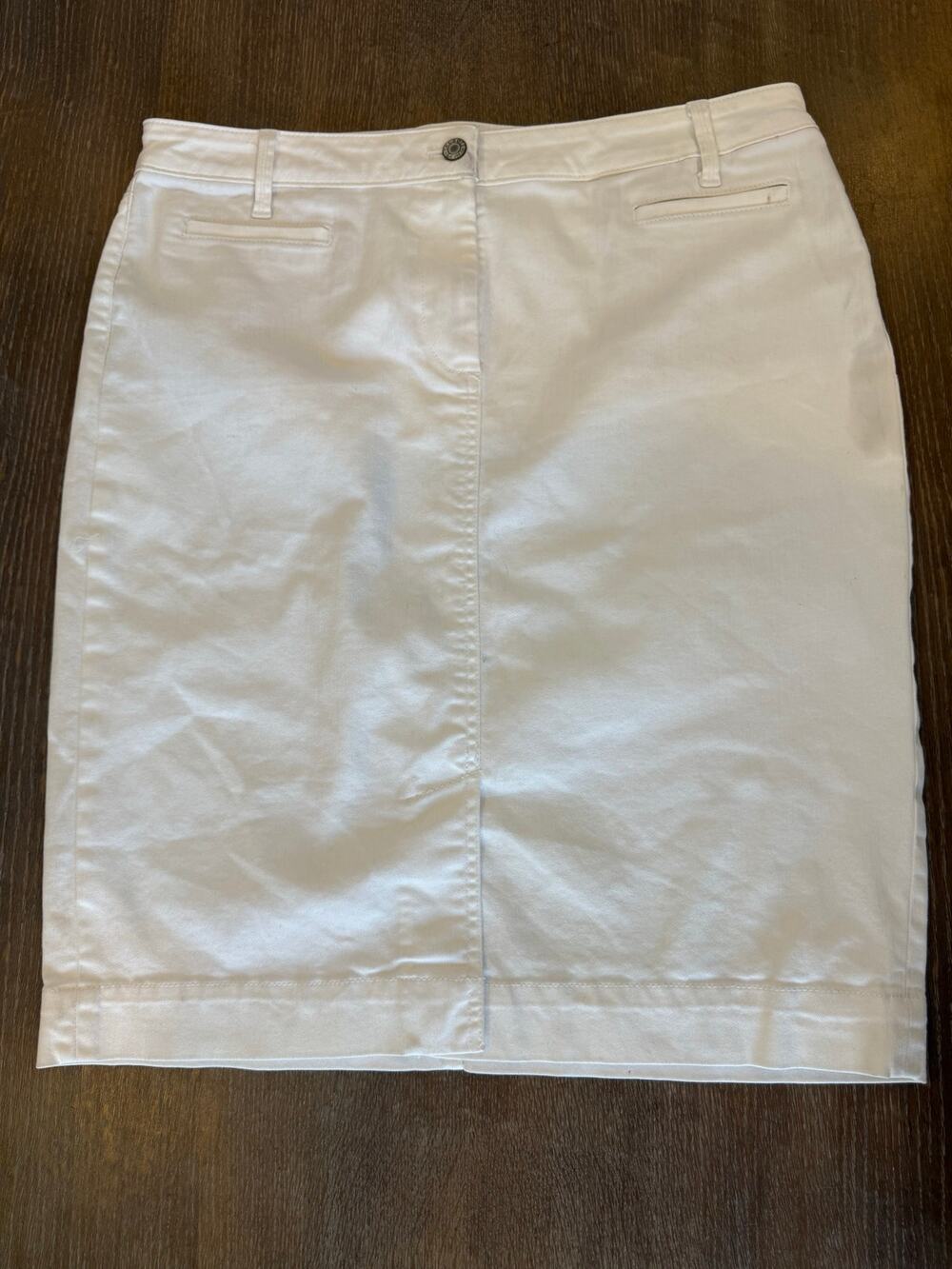 Talbots Denim Jean Casual Skirt White Women size 16